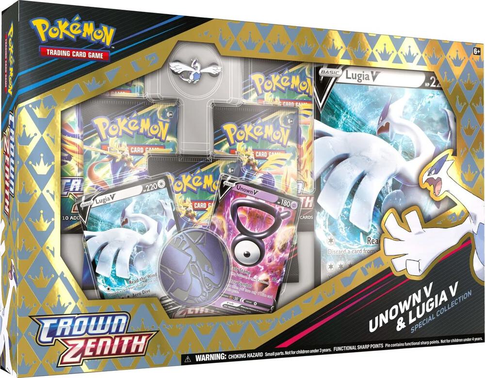 ClashSummit — Unown V & Lugia V Pokemon Crown Zenith Special Collection Box – Official Pokemon TCG Product by ClashSummit