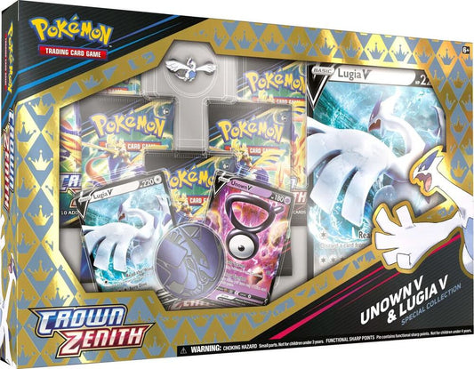 ClashSummit — Unown V & Lugia V Pokemon Crown Zenith Special Collection Box – Official Pokemon TCG Product by ClashSummit
