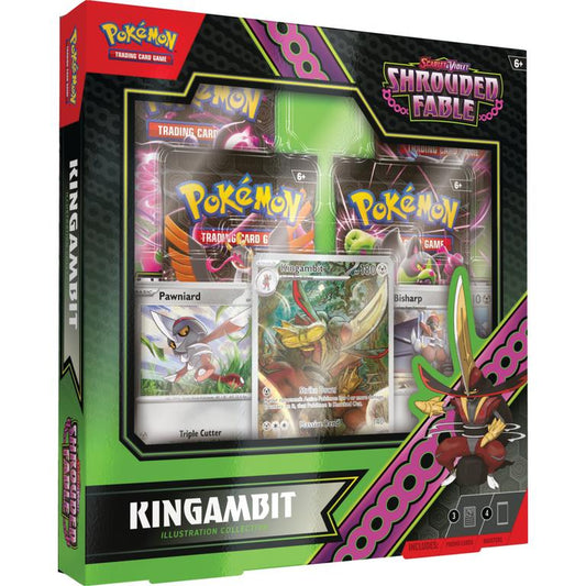 ClashSummit — Pokemon Scarlet & Violet Shrouded Fable Kingambit Illustration Collection 6 Box Case – Official Pokemon TCG Product by ClashSummit