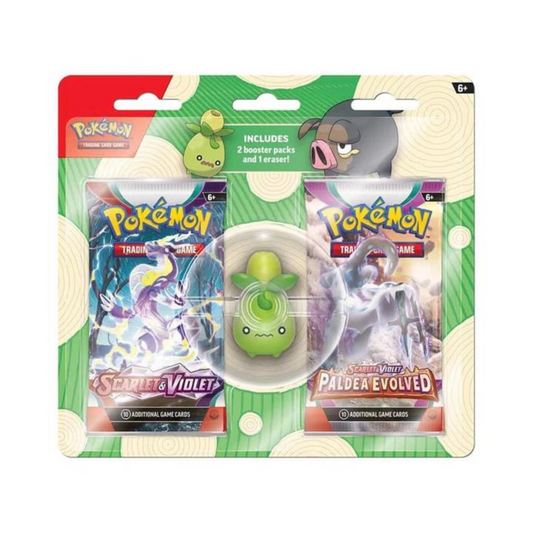 ClashSummit — Pokemon 2023 Back to School Eraser Blister Pack - 12 Pack Box – Official Pokemon TCG Product by ClashSummit