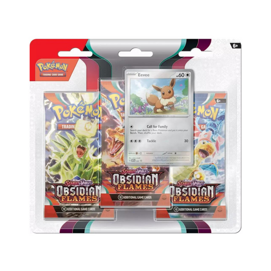 ClashSummit — Pokemon Scarlet & Violet Obsidian Flames 3 Pack Blister Pack 24 Pack Box – Official Pokemon TCG Product by ClashSummit